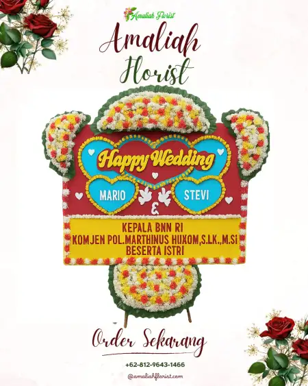 Papan Bunga Pernikahan Windujaya